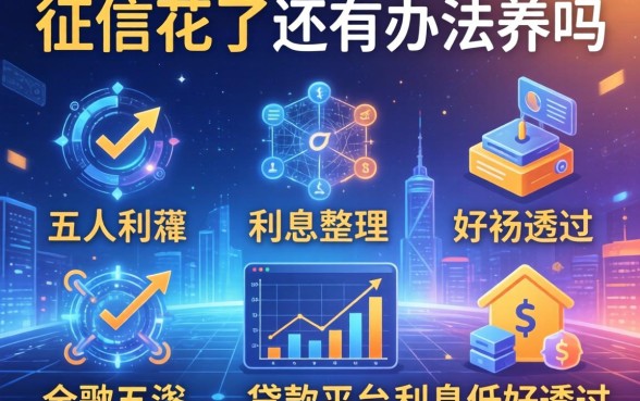 征信花了还有办法养吗，整理五个贷款平台利息低好通过