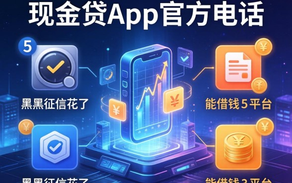 现金贷app官方电话，例举5个黑户征信花了能借钱的平台