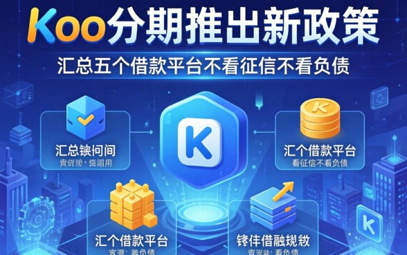 Koo分期推出新政策，汇总五个借款平台不看征信不看负债