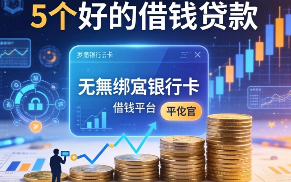无需绑定银行卡的贷款，归纳5个好的借钱平台