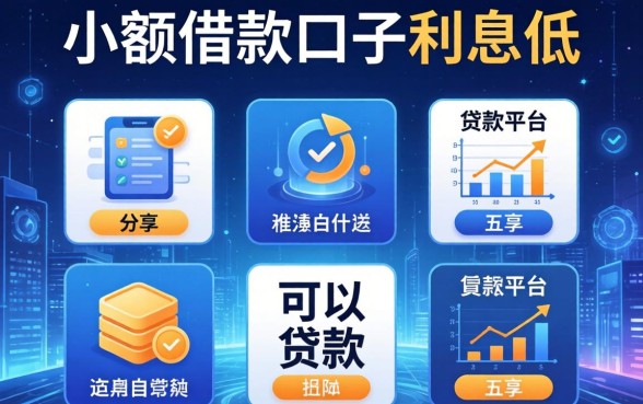 小额借款口子利息低的，分享五个平台可以贷款