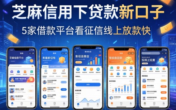 芝麻信用下贷款新口子，阐述5家借款平台不看征信线上放款快
