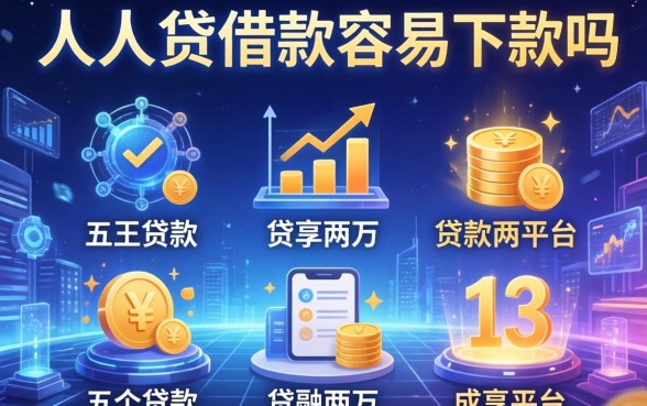 人人贷借款容易下款吗，分享五个贷款两万的平台