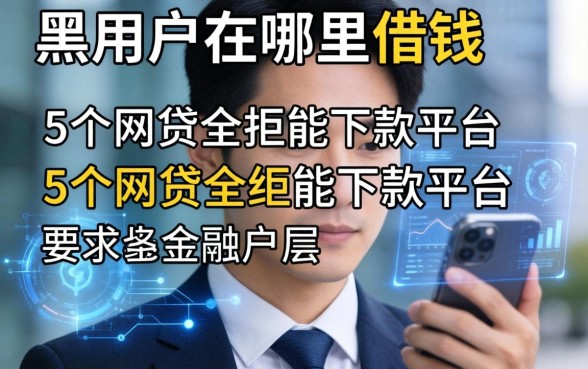 黑用户在哪里可以借钱，例举5个网贷全拒能下款的平台