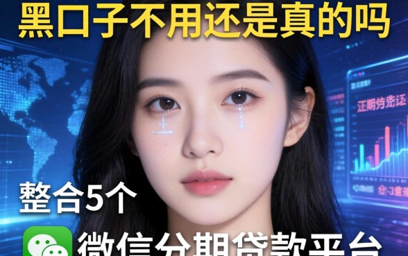 黑口子不用还是真的吗，整合5个微信分期贷款平台