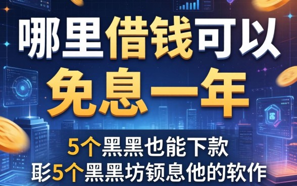 哪里借钱可以免息一年，例举5个黑户也能下款的软件