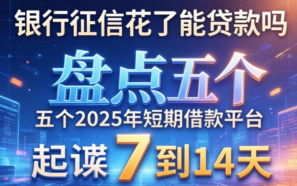 银行征信花了能贷款吗，盘点五个2025年短期借款平台,7到14天
