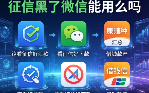 征信黑了微信能用么吗，汇总五个不看征信好下款的借钱软件
