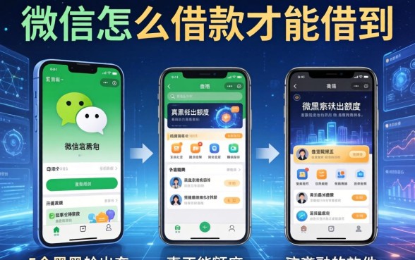微信怎么借款才能借到，例举5个黑户真正能出额度的软件