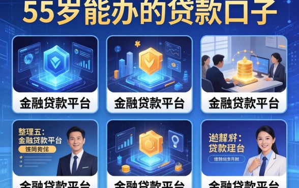 55岁能办的贷款口子，整理五个金融贷款平台