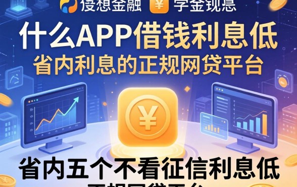 什么app借钱利息低，省内五个不看征信利息低的正规网贷平台