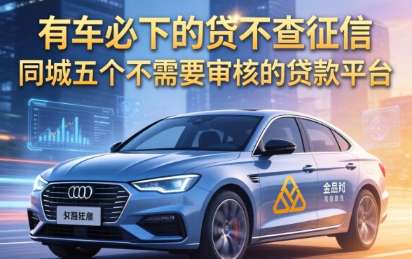 有车必下的贷不查征信，同城五个不需要审核的贷款平台
