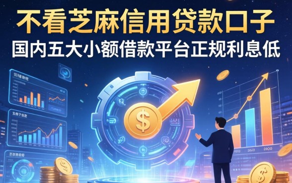 不看芝麻信用贷款口子，国内五大小额借款平台正规利息低