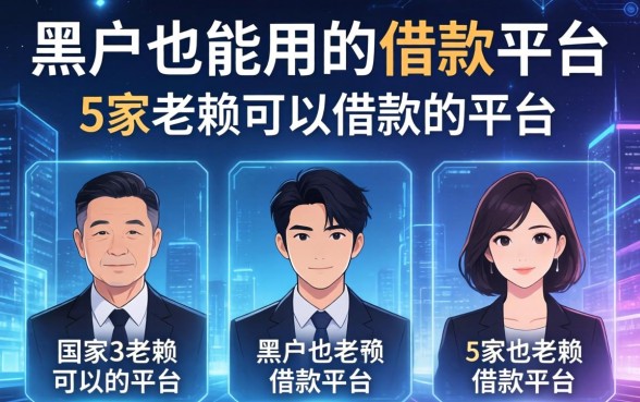黑户也能用的借款平台，阐述5家老赖可以借款的平台的