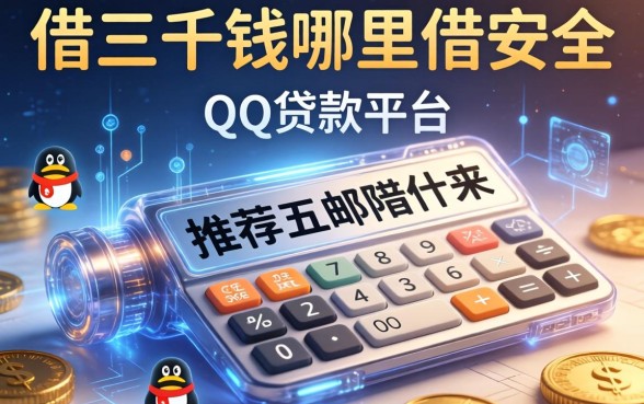 借三千块钱哪里借安全，推荐五个qq贷款平台