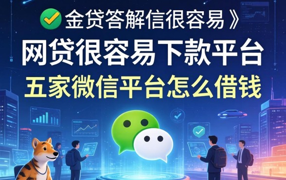 网贷很容易下款的平台，解答五家微信平台怎么借钱