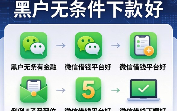 黑户无条件下款有哪些，例举5个微信借钱平台好