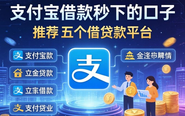支付宝借款秒下的口子，推荐五个借贷款平台
