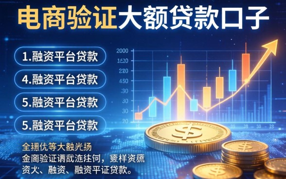电商验证大额贷款口子，例举5个融资平台贷款