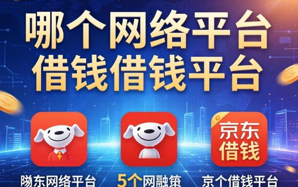 哪个网络平台可以借钱，例举5个京东借钱平台