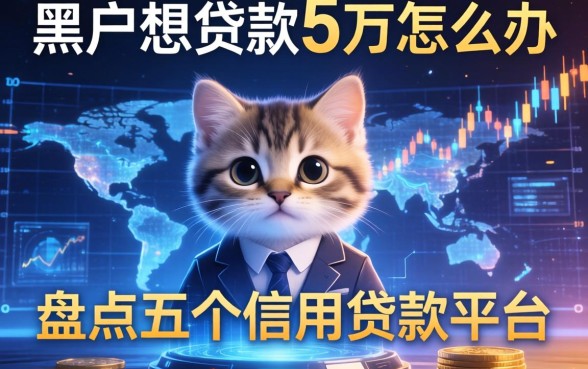 黑户想贷款5万怎么办，盘点五个信用贷款平台