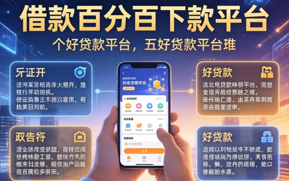 借款百分百下款的平台，介绍五个好贷款平台