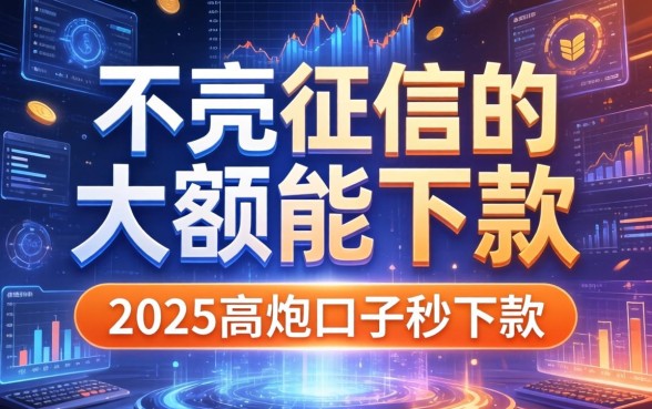 不看征信的大额能下款，推荐五个2025高炮口子秒下款
