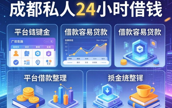 成都私人24小时借钱，整理五个平台借款容易贷款