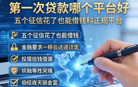 第一次贷款哪个平台好，介绍五个征信花了也能借钱的正规平台