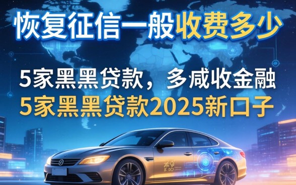 恢复征信一般收费多少，阐述5家黑户贷款2025新口子