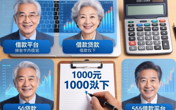 1000元以下的贷款，整理五个60岁到65岁借款平台