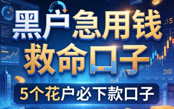 黑户急用钱的救命口子，归纳5个花户必下款的口子