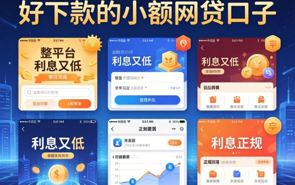 好下款的小额网贷口子，整理五个平台利息又低又正规