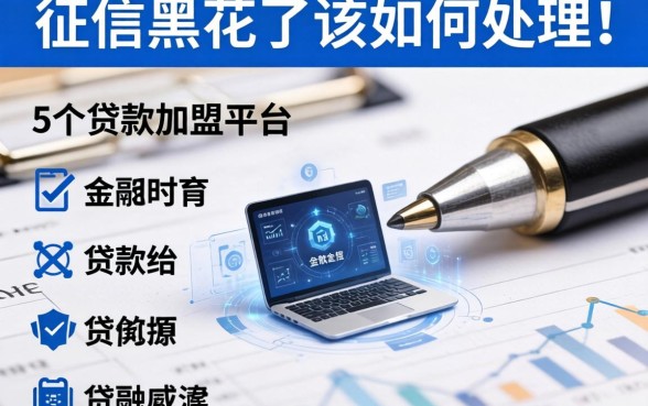 征信黑花了该如何处理，例举5个贷款加盟平台