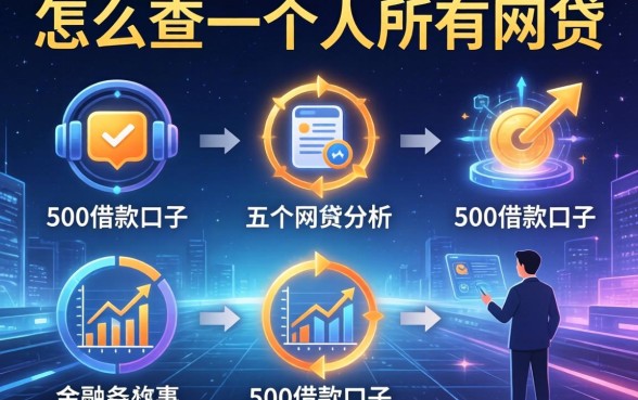 怎么查一个人所有网贷，分析五个500借款口子