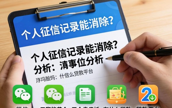 个人征信记录能消除吗，分析五个微信有什么贷款平台