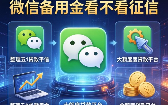 微信备用金看不看征信，整理五个大额度贷款平台
