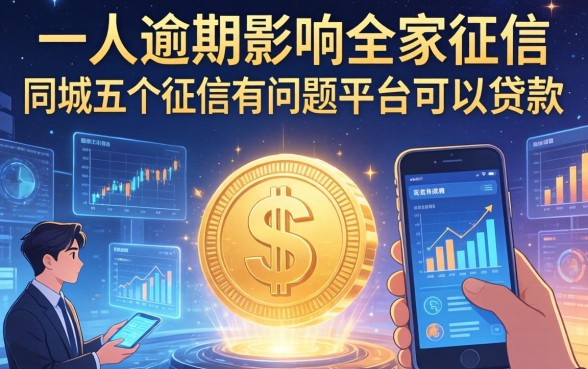 一人逾期影响全家征信，同城五个征信有问题平台可以贷款