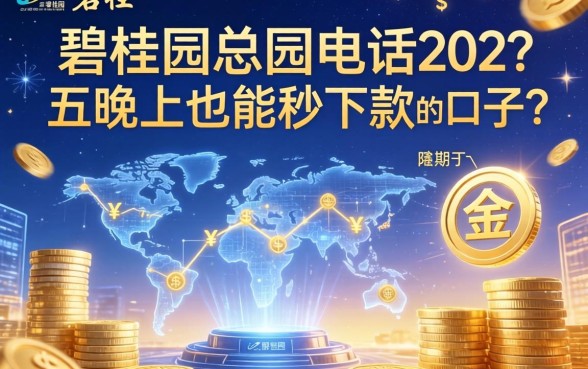 碧桂园总部电话是多少，分析五个晚上也能秒下款的口子