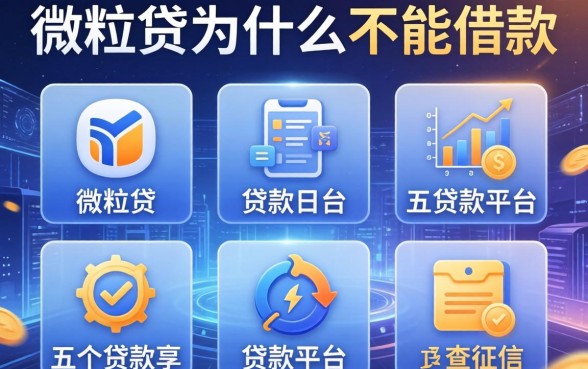 微粒贷为什么不能借款，分享五个贷款平台不查征信