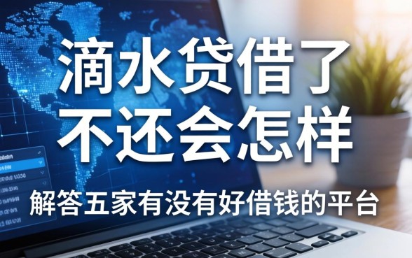 滴水贷借了不还会怎样，解答五家有没有好借钱的平台
