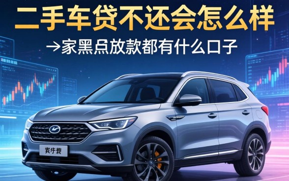 二手车贷不还会怎么样，阐述5家黑户放款都有什么口子