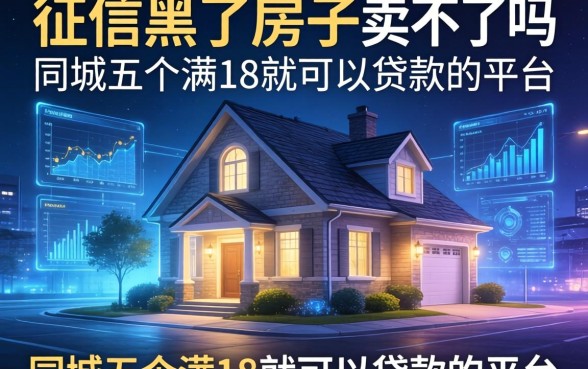 征信黑了房子卖不了吗，同城五个满18就可以贷款的平台