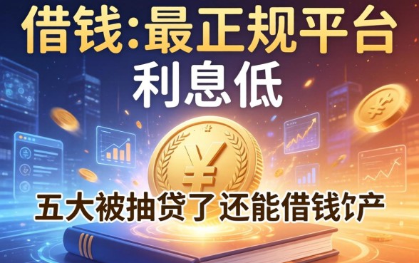 借钱的正规平台利息低，五大被抽贷了还能借钱的软件