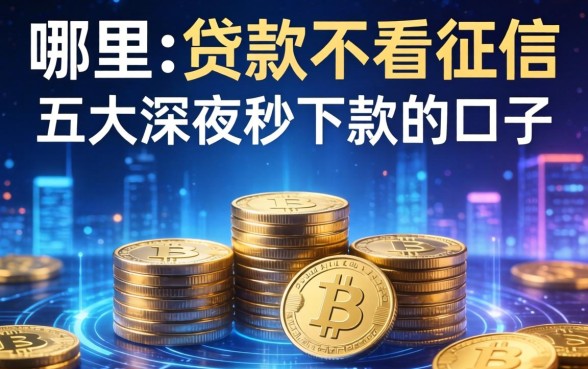 哪里可以贷款不看征信，五大深夜秒下款的口子