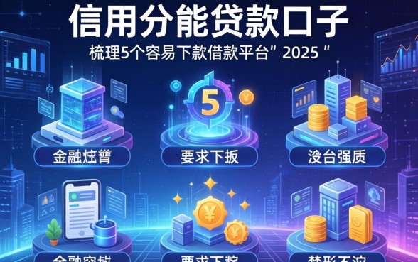 用信用分能贷款的口子，梳理5个容易下款的借款平台2025