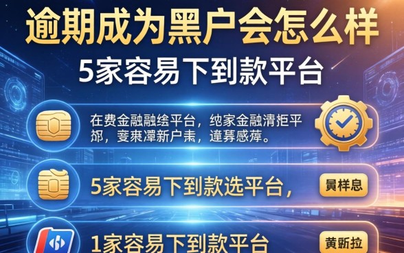 逾期成为黑户会怎么样，阐述5家容易下到款的平台