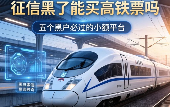 征信黑了能买高铁票吗，分析五个黑户必过的小额平台