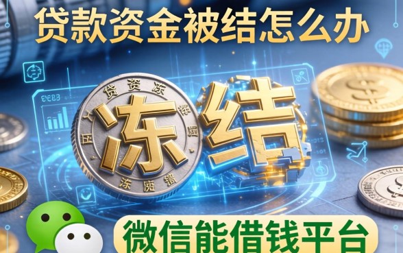 贷款资金被冻结怎么办，分享五个微信能借钱的平台