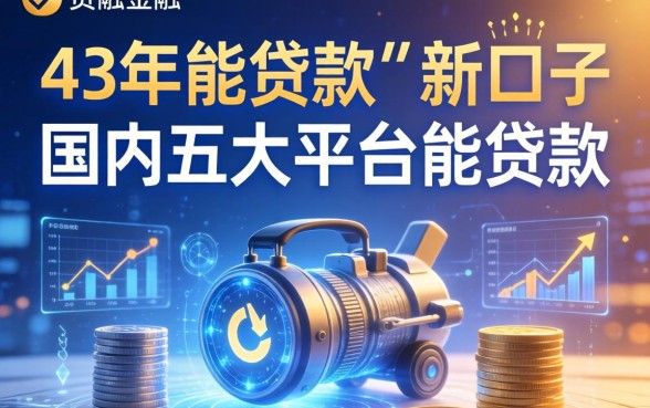 43岁能贷款的新口子，国内五大平台能贷款